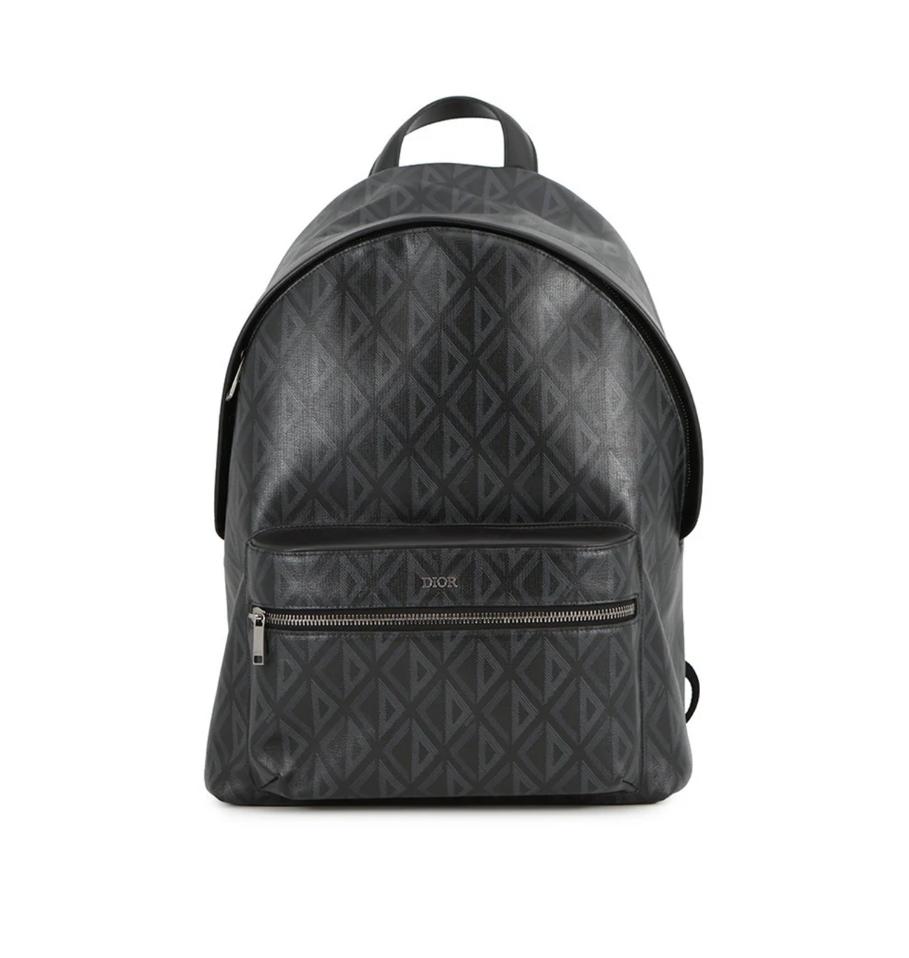 DIOR CD Black PVC Coated Canvas Backpack