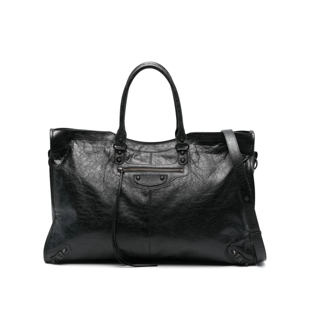 BALENCIAGA Black Leather Le City Travel Bag