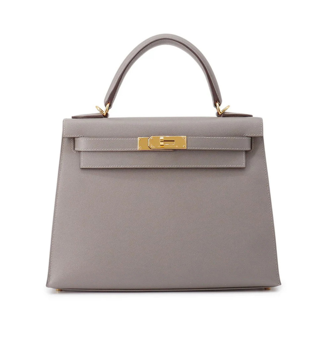 HERMES Kelly28 Gris Meyer Veau Madame