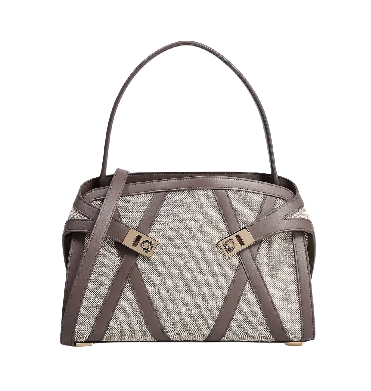 FERRAGAMO Hug Leather-trimmed Tote Bag