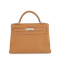 HERMES Kelly 32 Retourne Gold Togo Leather