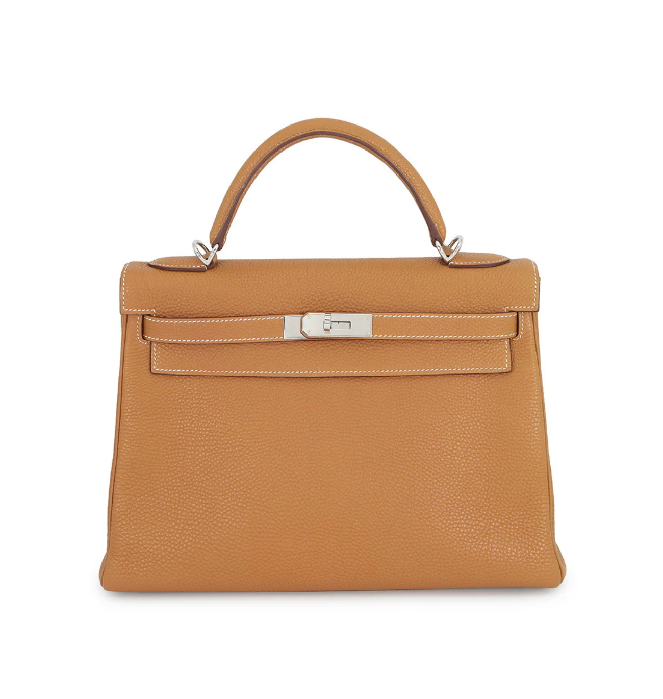 HERMES Kelly 32 Retourne Gold Togo Leather
