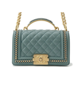 CHANEL Boy Chanel 20 Blue & Green Lambskin Bag