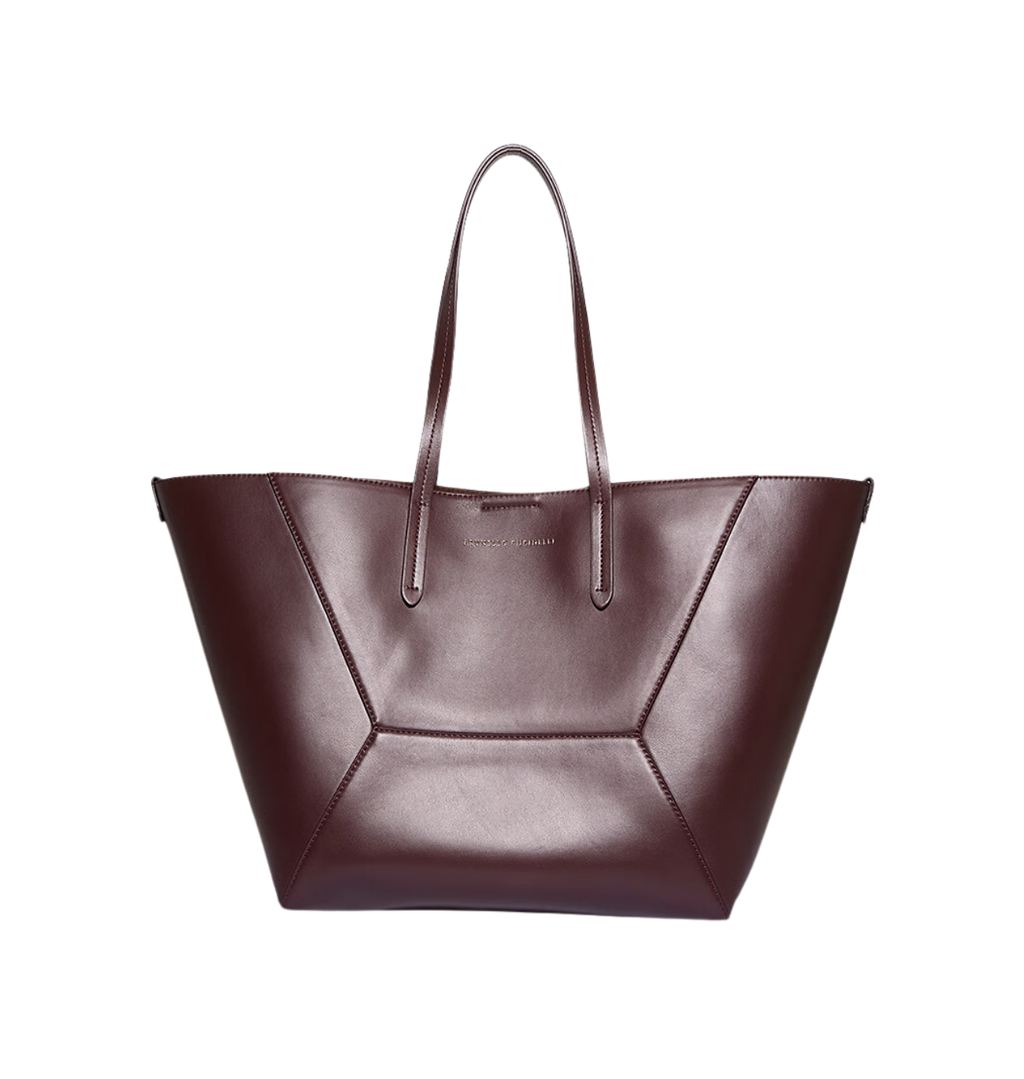 BRUNELLO CUCINELLI BC Duo Smooth Calfskin Leather Tote Bag