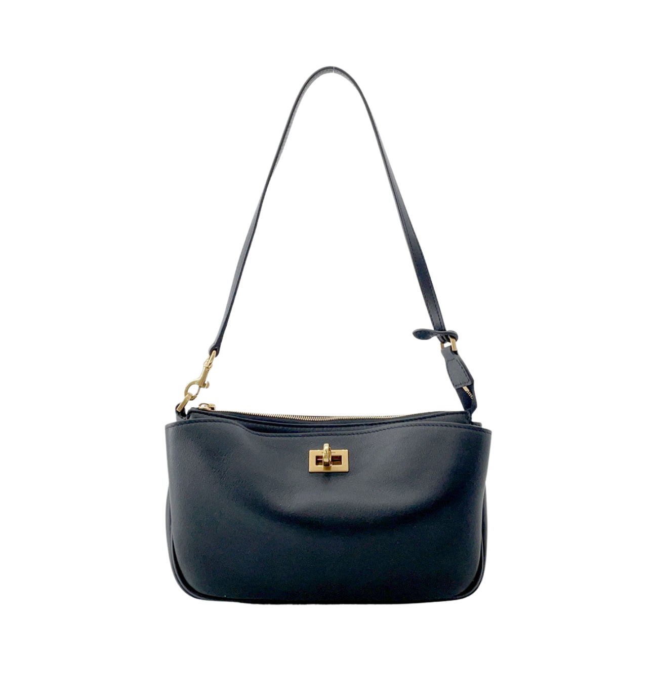 BALENCIAGA Rodeo Black Leather Shoulder Bag