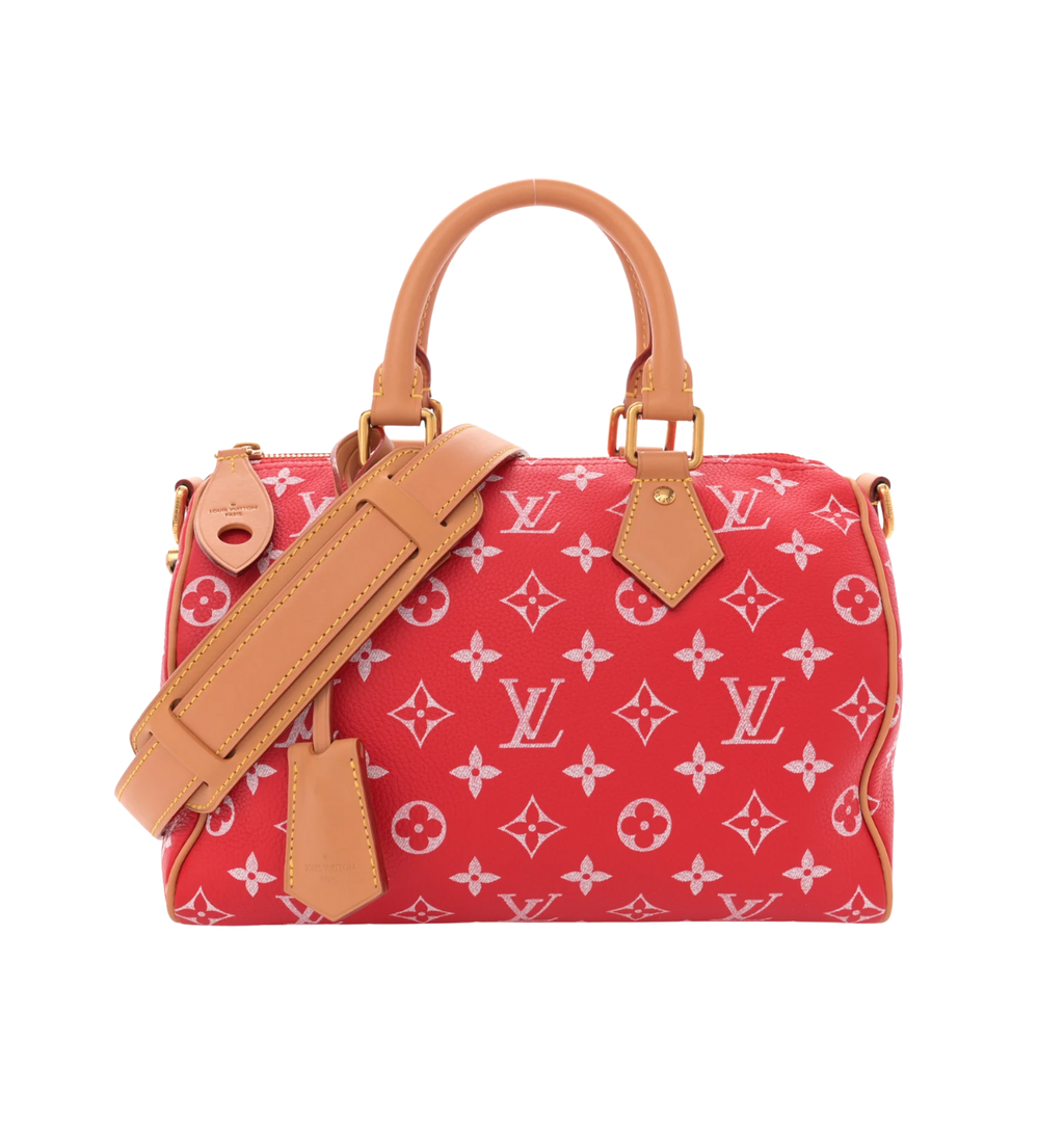 LOUIS VUITTON Speedy 25 Bandouliere Calf Leather Monogram