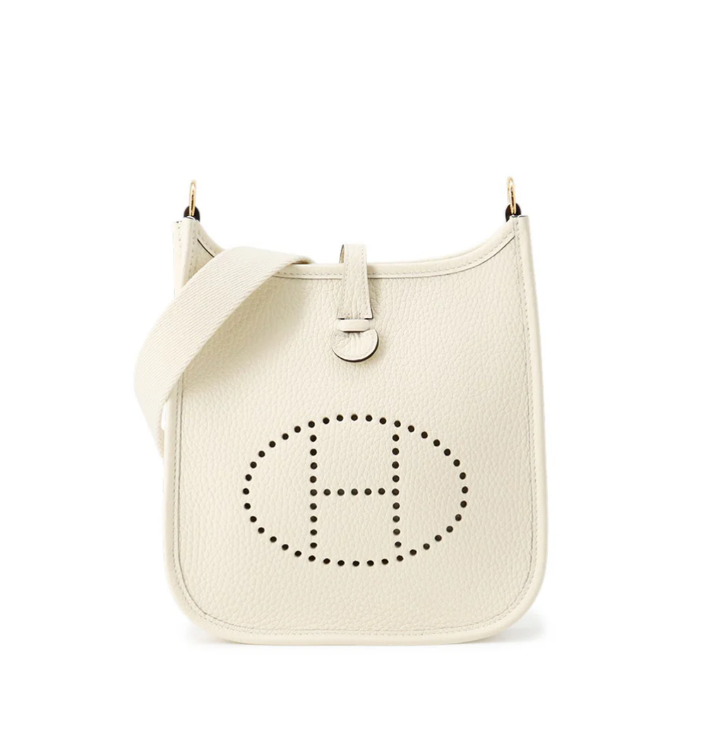 HERMES Evelyne Long Cream Taurillon Clemence TPM