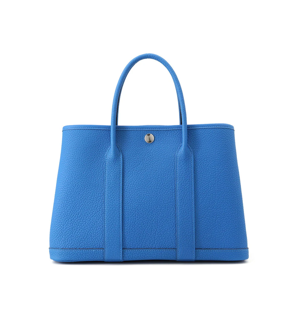HERMES Garden Party TPM Blue Hydra Negonda Leather