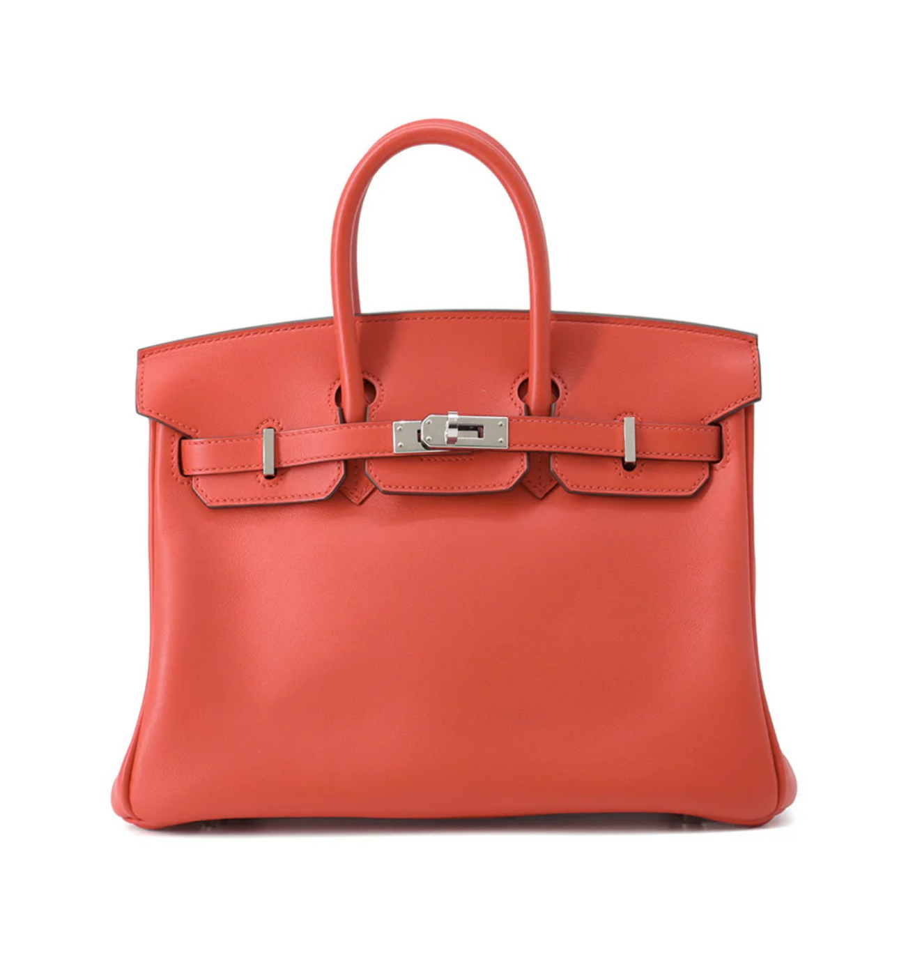 HERMES Birkin 25 Rouge Coeur Swift Leather