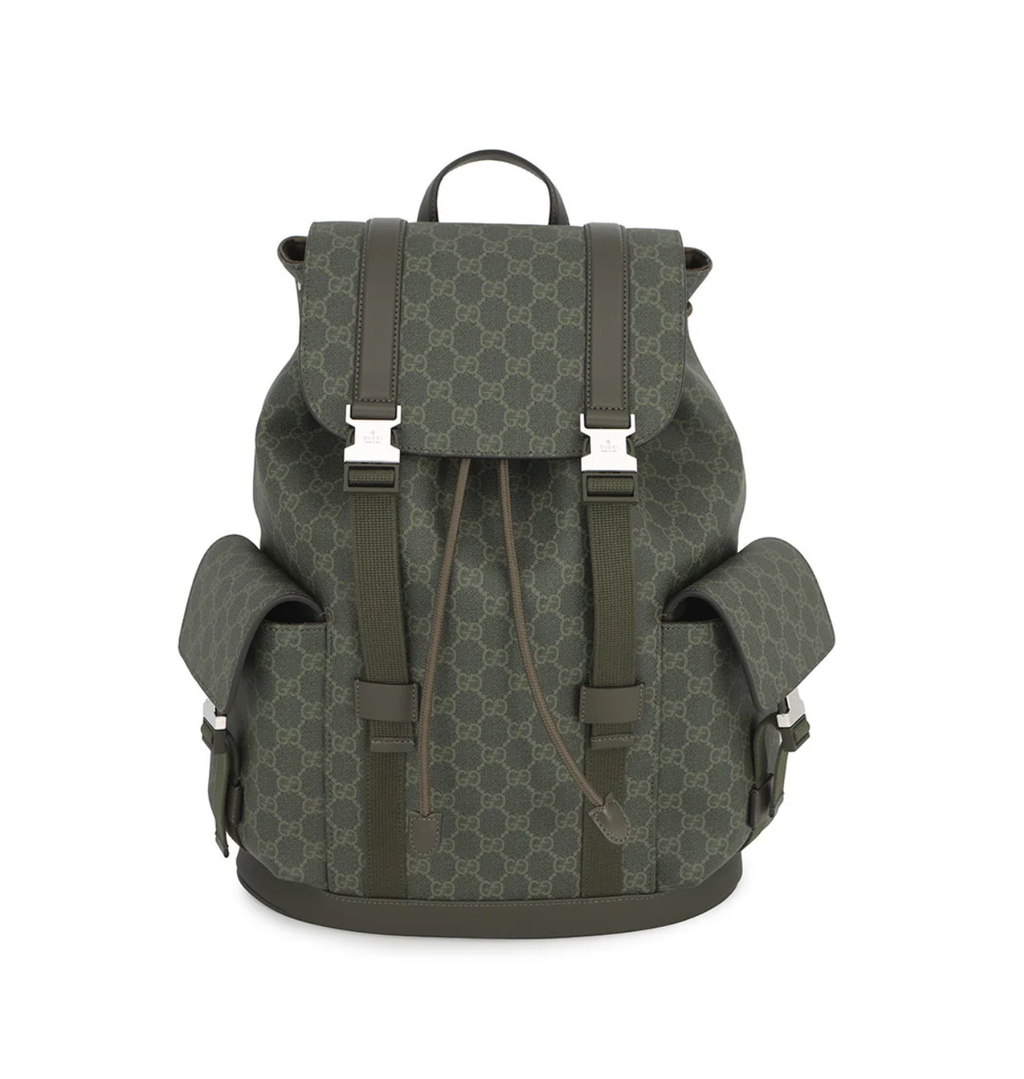 GUCCI GG Supreme Green Backpack