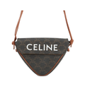 CELINE Logo Triomphe Triangle Mini Shoulder Bag