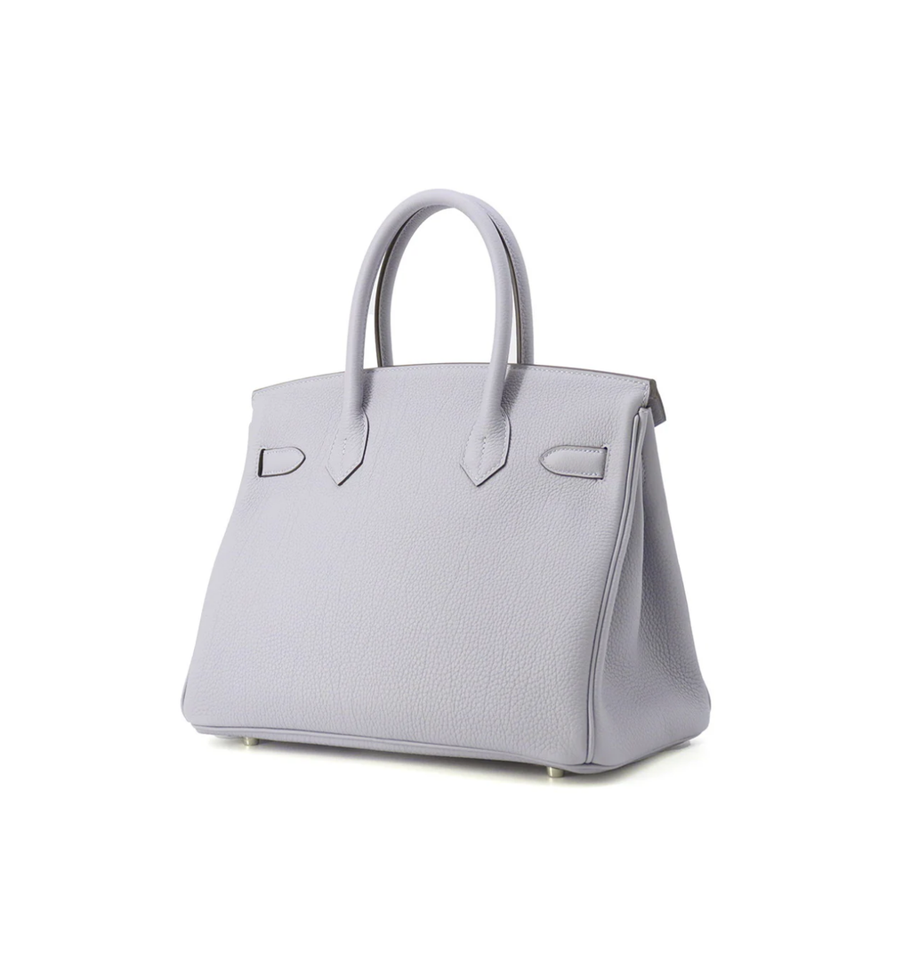 HERMES Birkin 30 Green Pantan Togo Leather