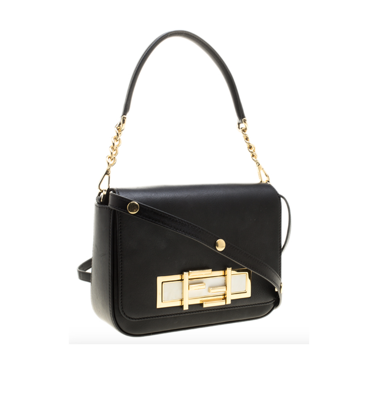 FENDI 3Baguette Leather Shoulder Bag