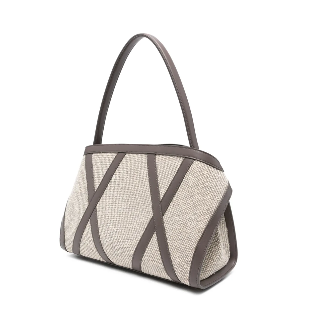 FERRAGAMO Hug Leather-trimmed Tote Bag