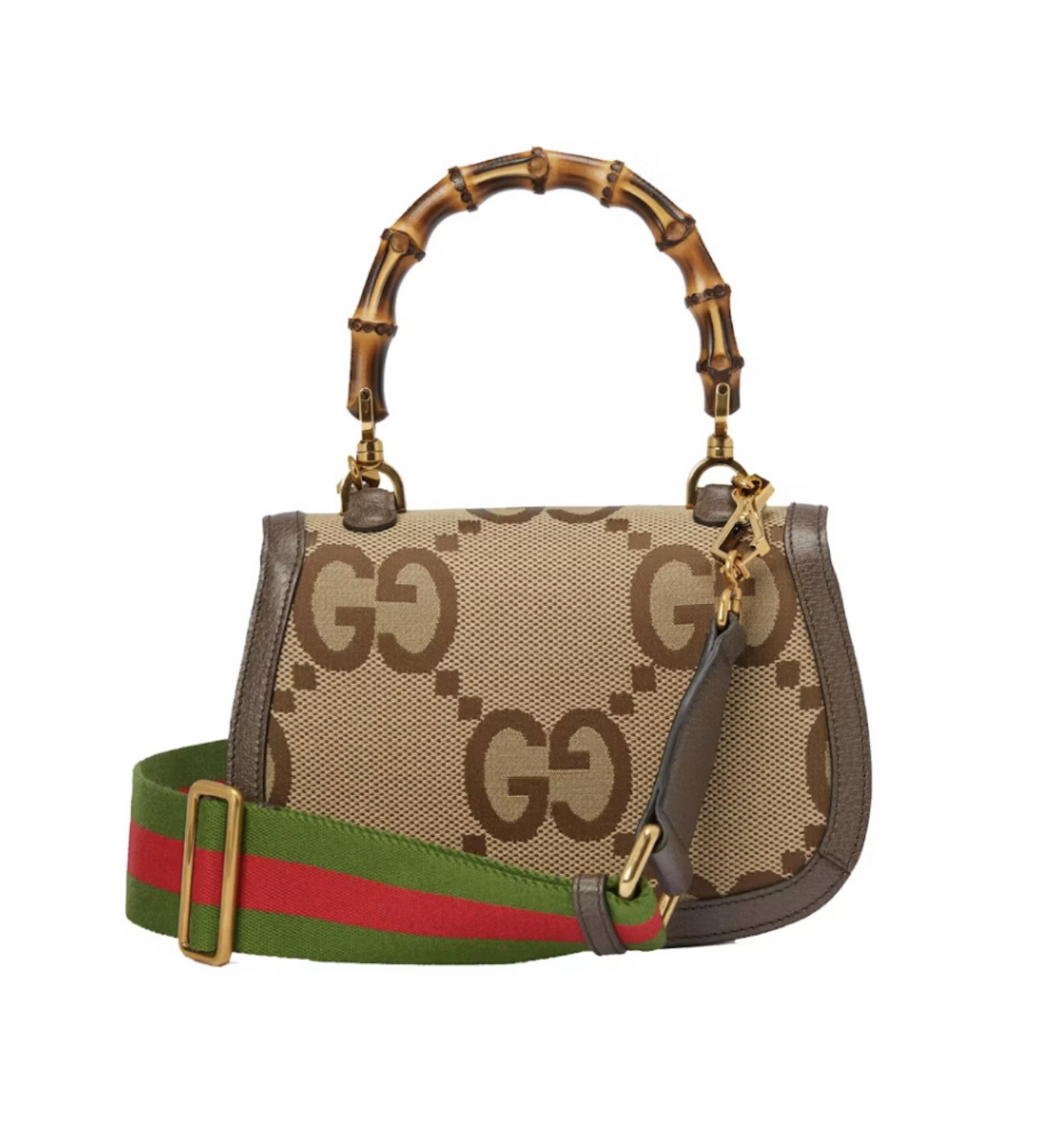 GUCCI Bamboo 1947 Jumbo GG Top Handle Bag