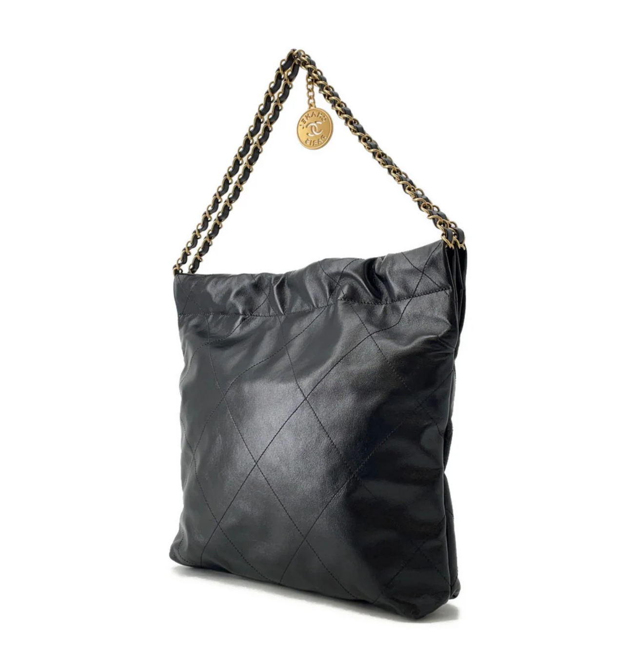 CHANEL 22 Small Calf Leather Chain Shoulder Bag