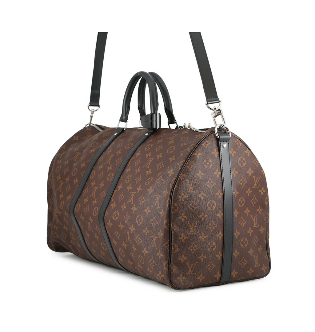 LOUIS VUITTON Keepall 55 Bandouliere Monogram Macassar Canvas