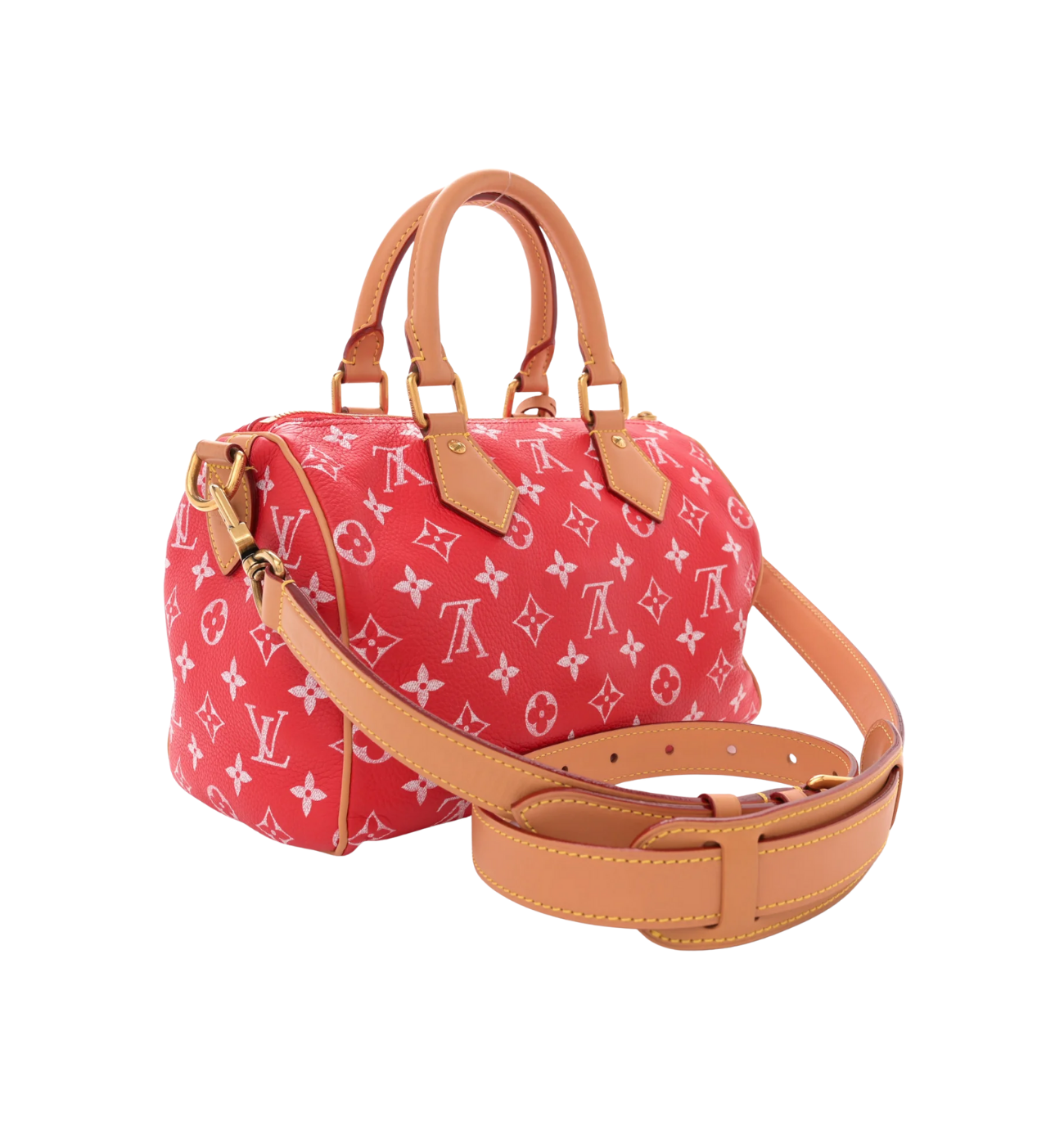 LOUIS VUITTON Speedy 25 Bandouliere Calf Leather Monogram