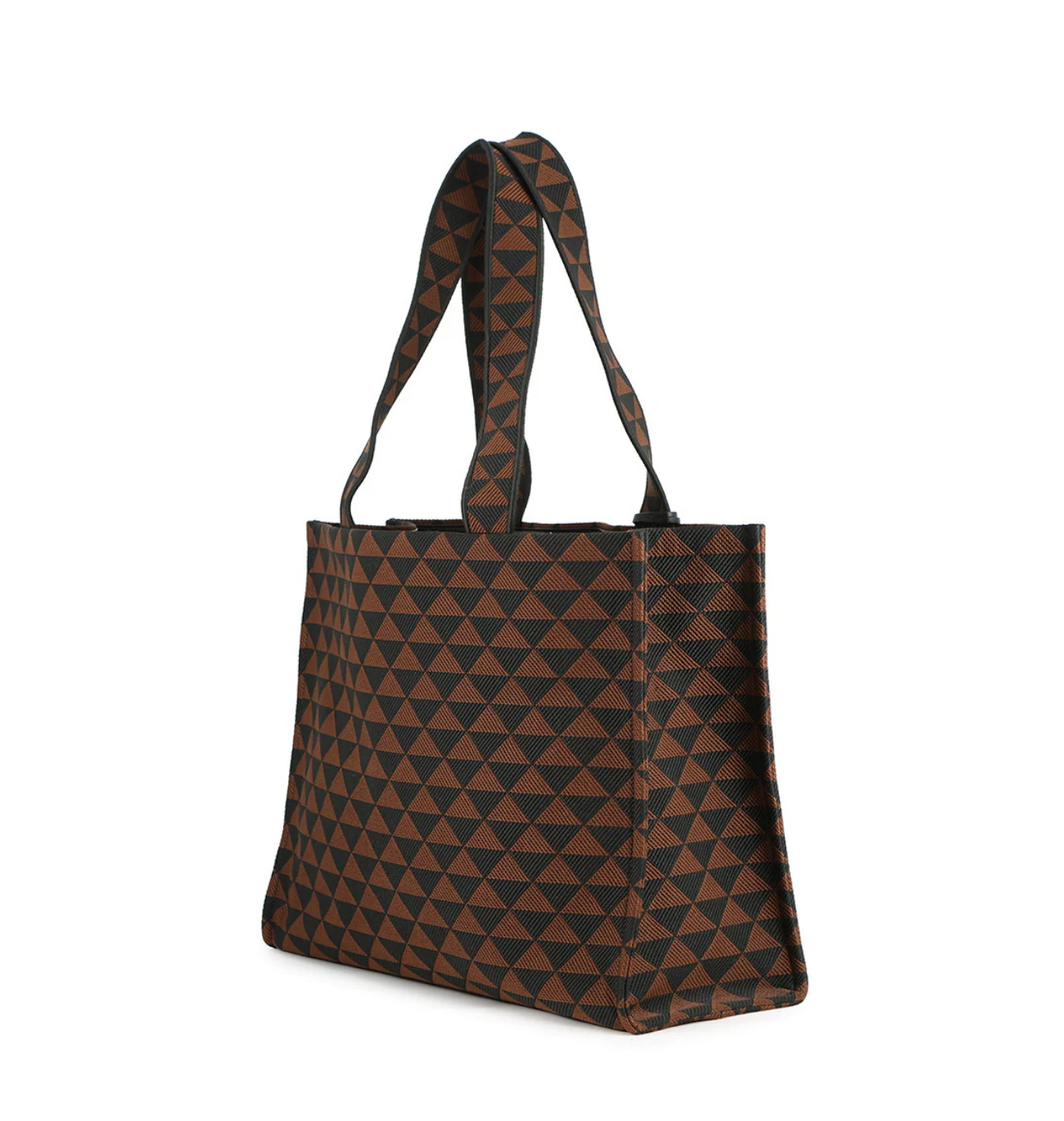 PRADA Triangle Jacquard Tote Bag