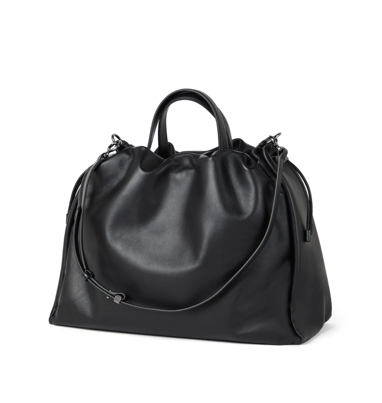 BRUNELLO CUCINELLI Large Mellow Leather Tote Bag