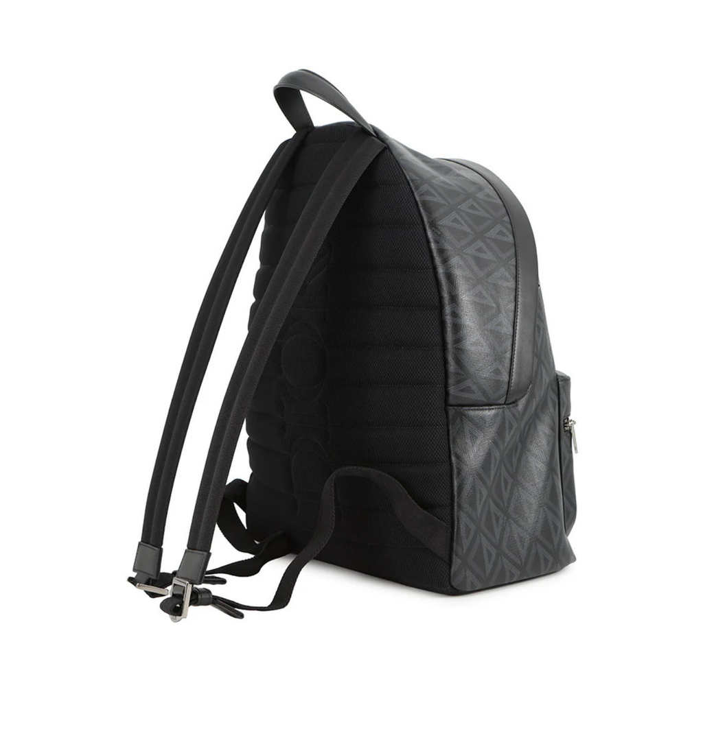 DIOR CD Black PVC Coated Canvas Backpack