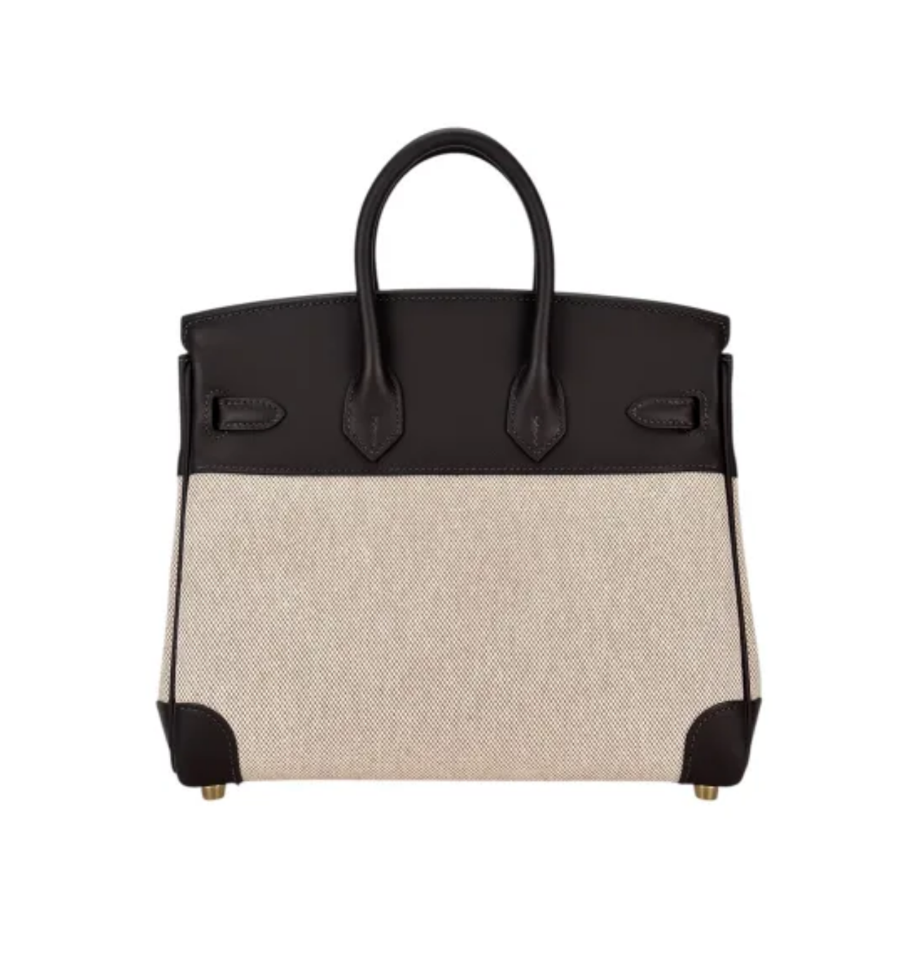 HERMES Birkin 25 Ecru/Baybrunn Toile H Swift Leather