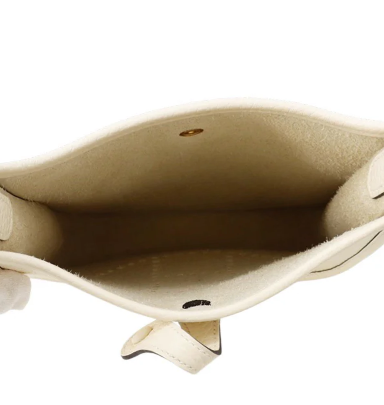 HERMES Evelyne Long Cream Taurillon Clemence TPM