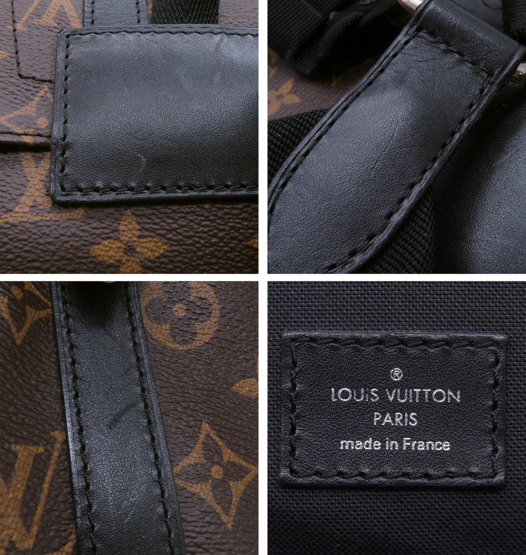 LOUIS VUITTON Christopher MM Noir Monogram Macassar Canvas