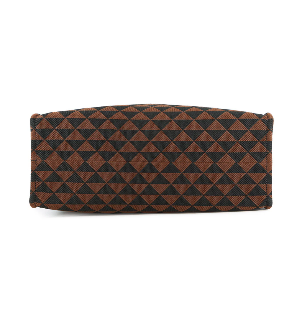 PRADA Triangle Jacquard Tote Bag