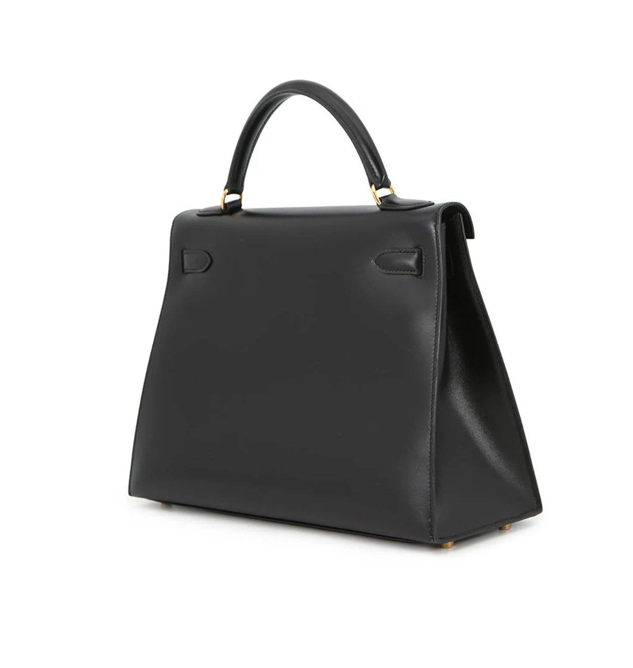 HERMES Kelly 32 Sellier Black Box Calf Leather
