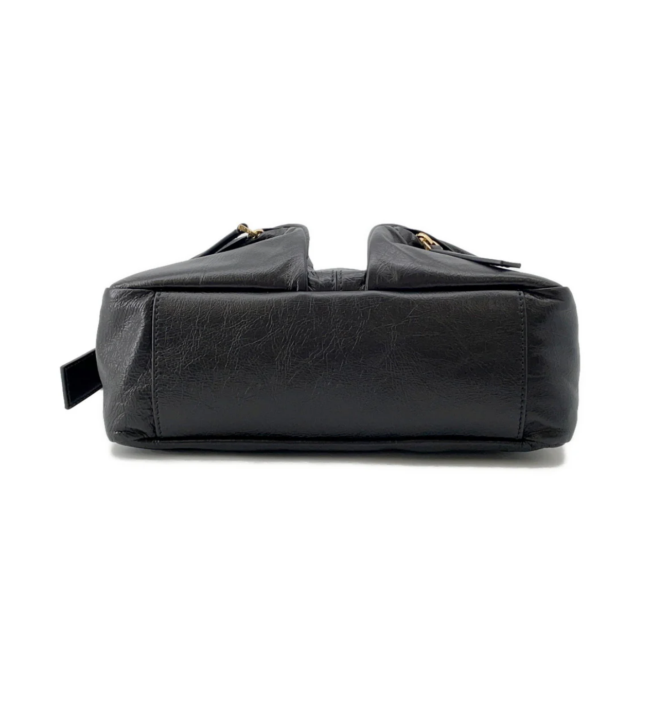 DIOR Grand Tour Bowling Black Crinkled Calf Leather Bag