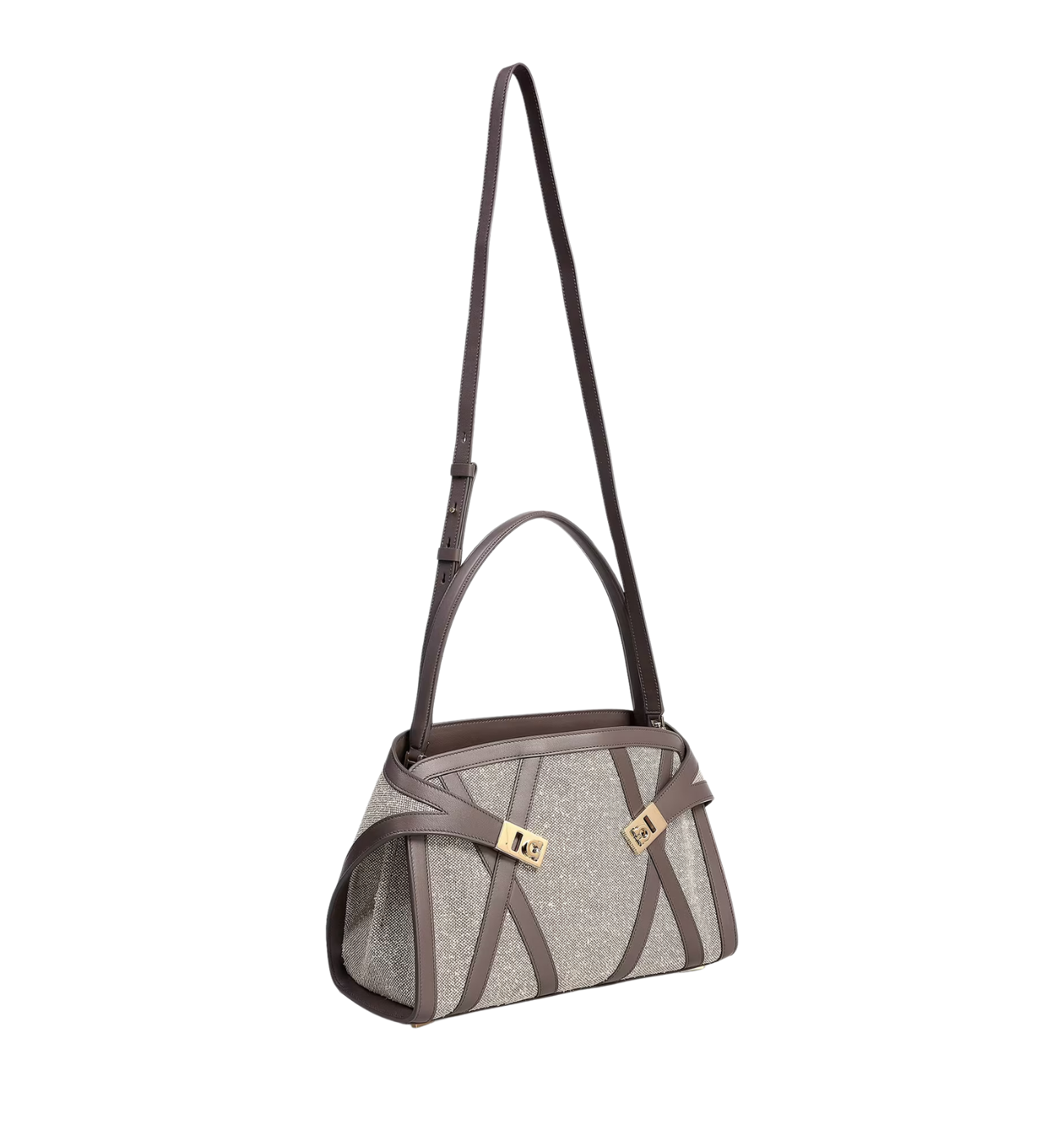 FERRAGAMO Hug Leather-trimmed Tote Bag