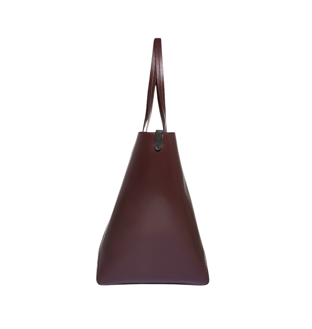 BRUNELLO CUCINELLI BC Duo Smooth Calfskin Leather Tote Bag