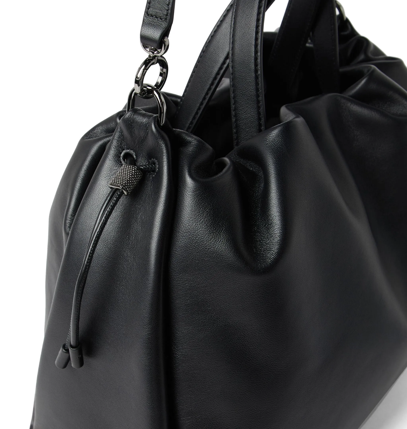 BRUNELLO CUCINELLI Large Mellow Leather Tote Bag