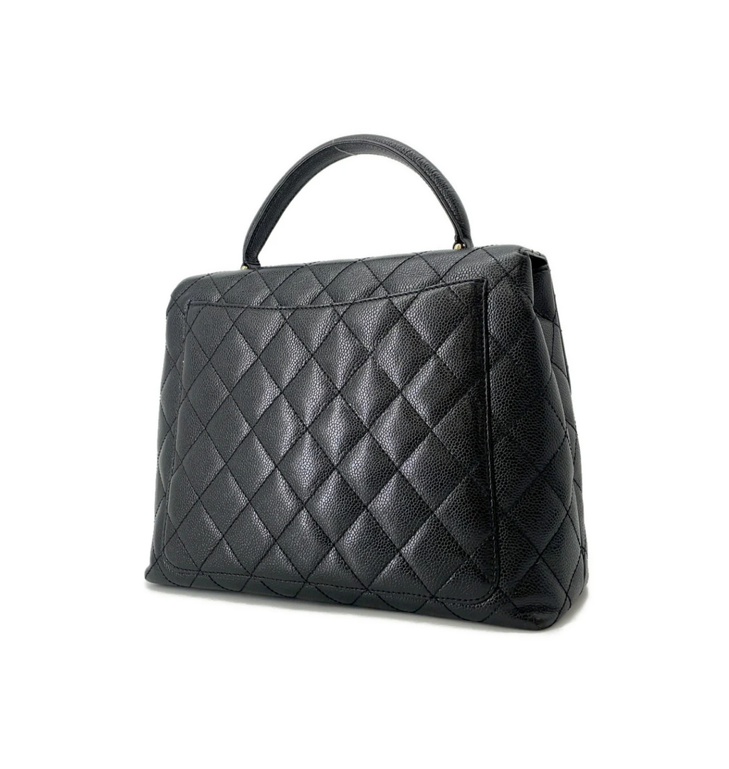 CHANEL Matelasse Caviar Leather Top Handle Bag