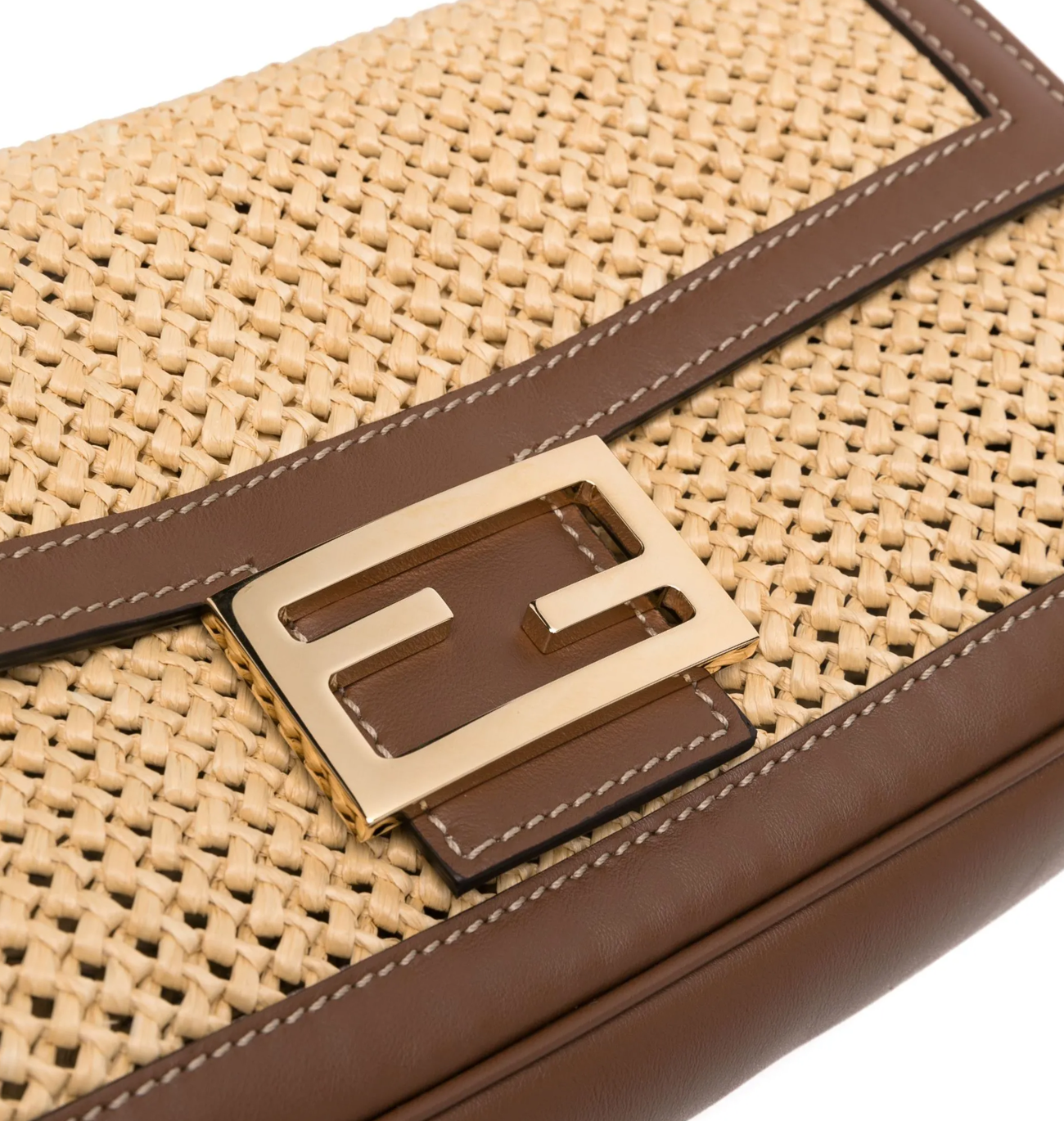 FENDI Baguette Macrame Shoulder Bag