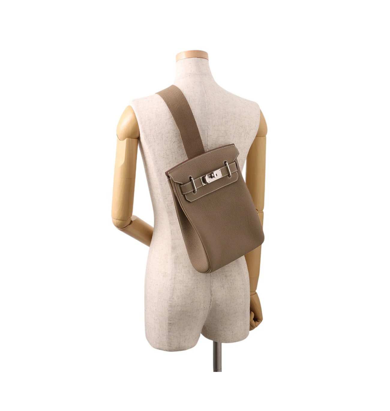 HERMES Kelly Akkad PM Etoupe Togo Leather