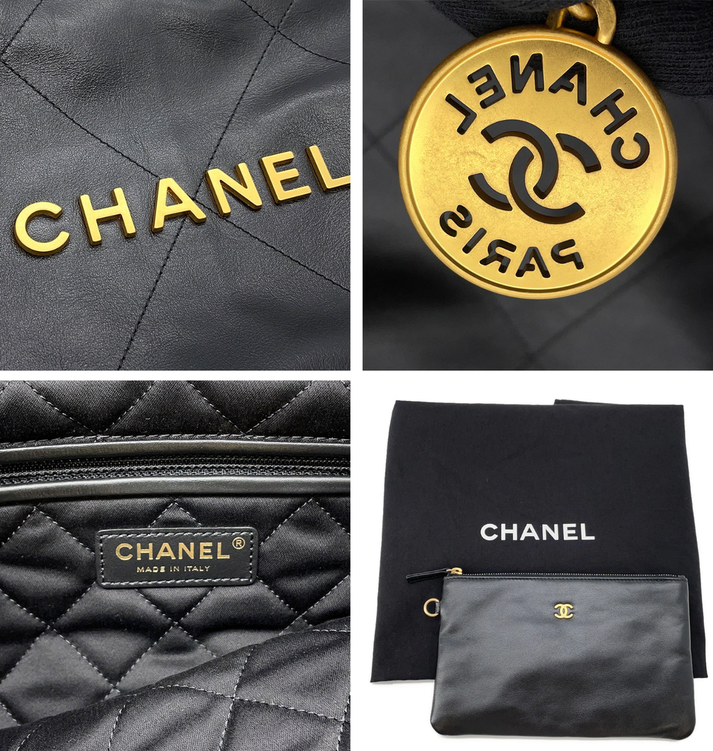 CHANEL 22 Small Calf Leather Chain Shoulder Bag