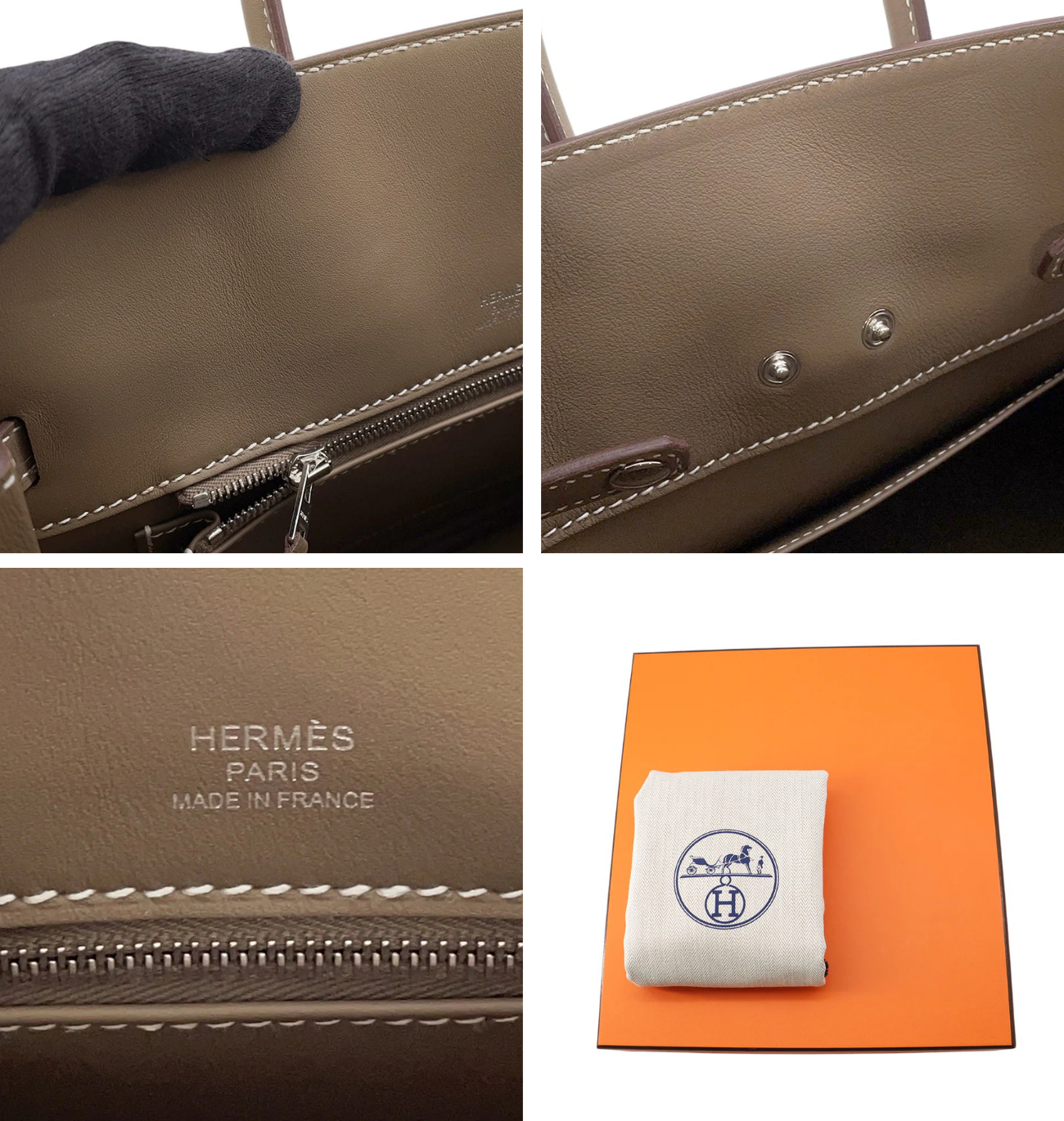 HERMES Birkin 25 Shadow Etoupe Swift Leather