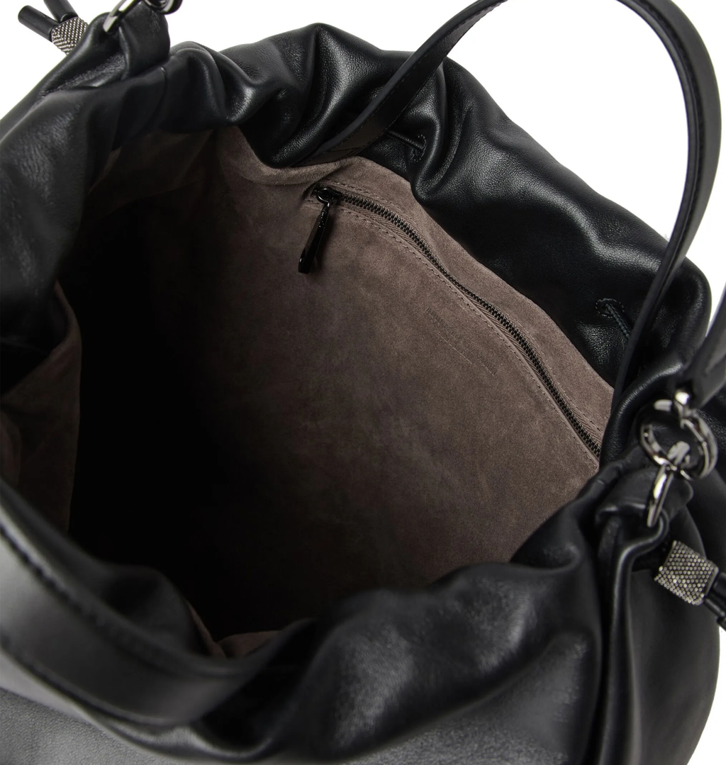 BRUNELLO CUCINELLI Large Mellow Leather Tote Bag