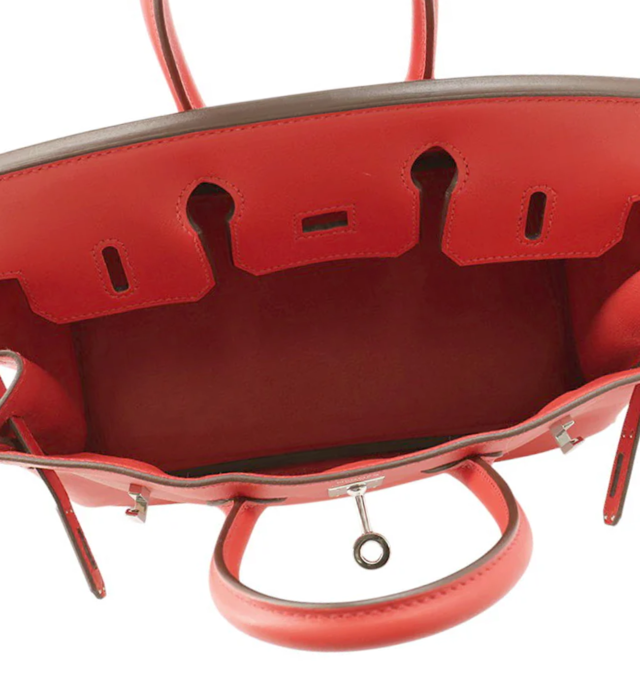 HERMES Birkin 25 Rouge Coeur Swift Leather