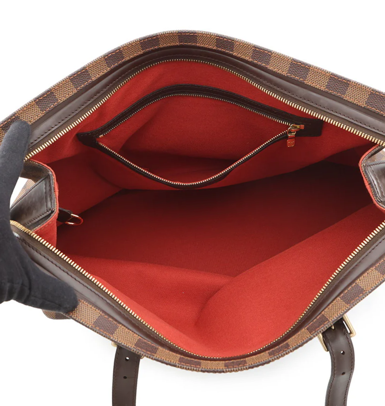 LOUIS VUITTON Chelsea Damier Ebene Canvas Bag