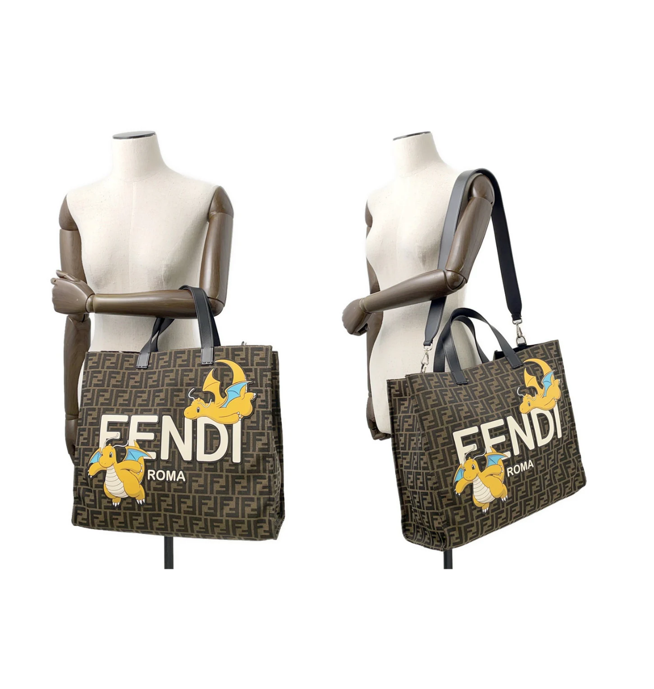 FENDI Fragment Pokemon Tote Bag