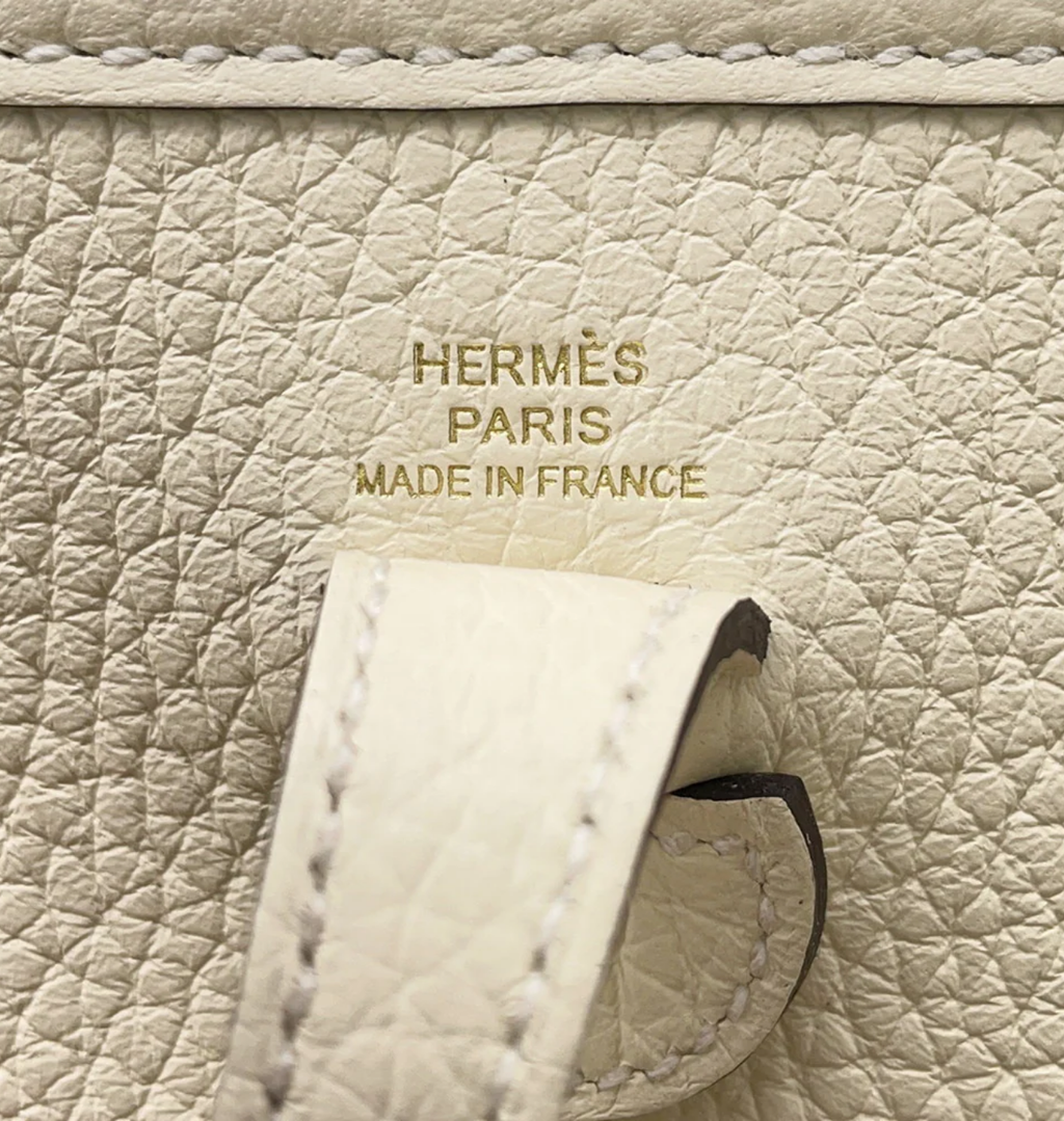 HERMES Evelyne Long Cream Taurillon Clemence TPM