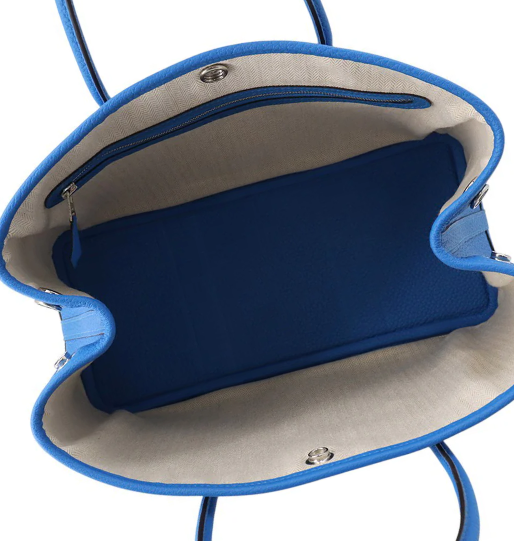 HERMES Garden Party TPM Blue Hydra Negonda Leather