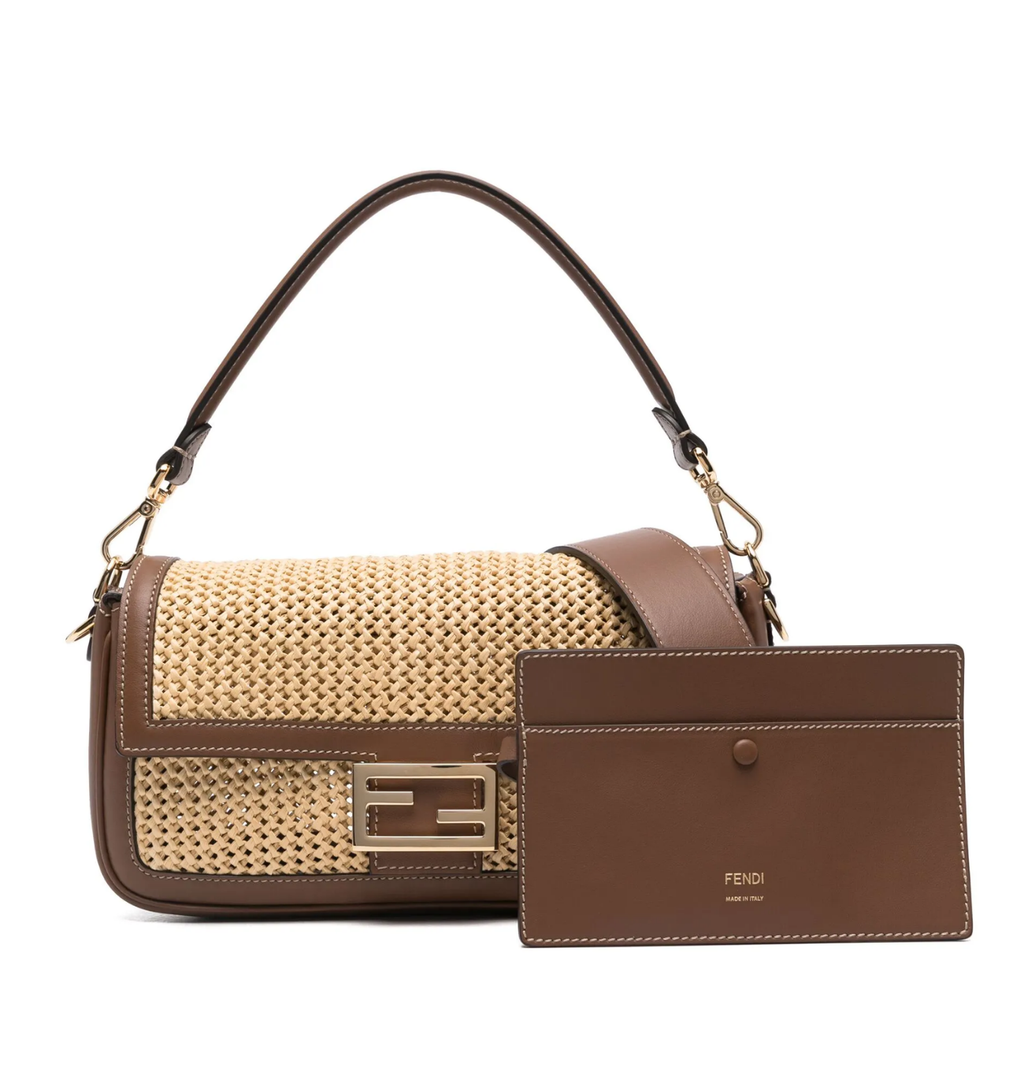 FENDI Baguette Macrame Shoulder Bag