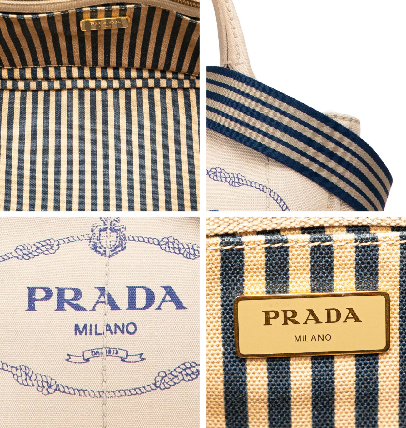 PRADA Small Canvas Canapa Logo Bag