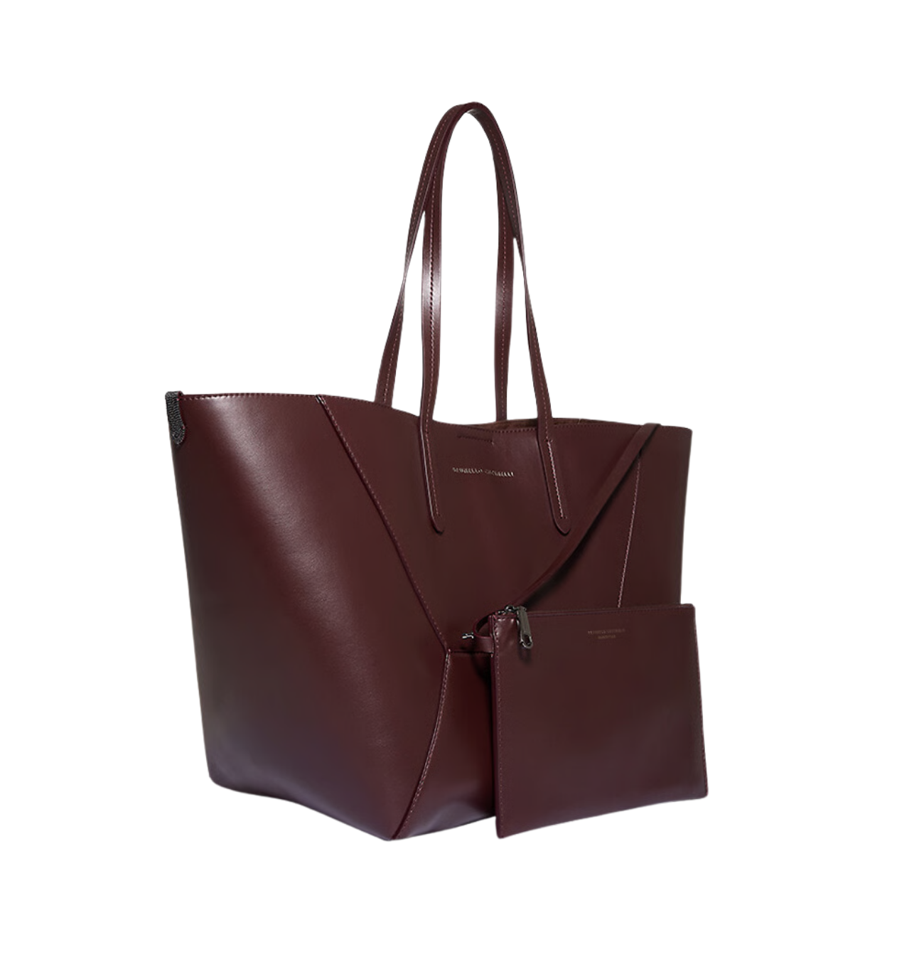 BRUNELLO CUCINELLI BC Duo Smooth Calfskin Leather Tote Bag