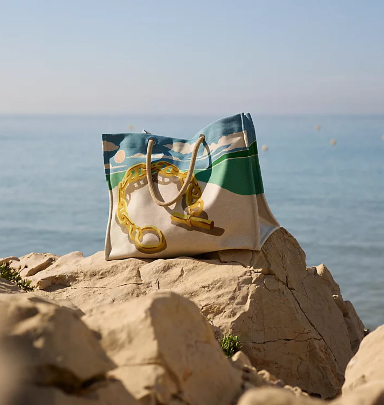 HERMES Escale à la Plage Beach Bag