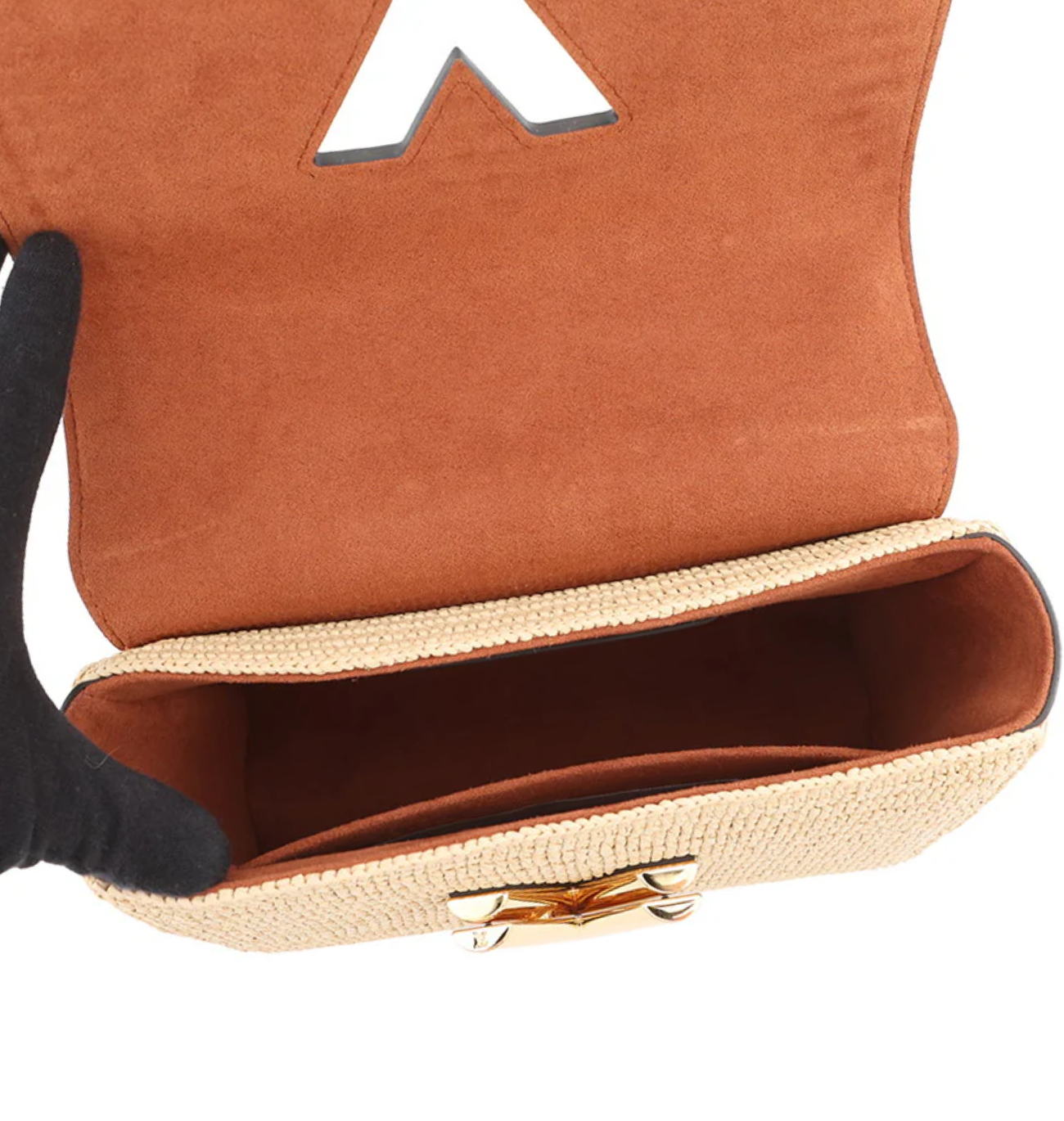 LOUIS VUITTON Twist MM Caramel Leather Raffia